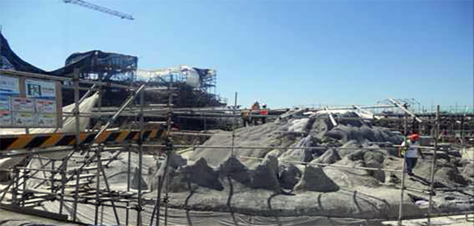 北京淡水河谷把建筑垃圾變成塑石假山的制作方法