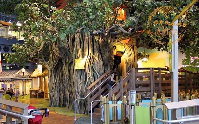 北京淡水河谷用仿真樹為兒童樂園制作仿真樹通道