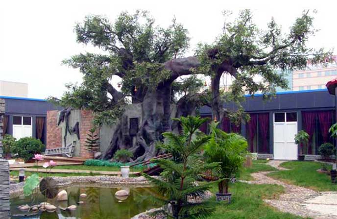 大型仿真榕樹制作－北京淡水河谷仿真榕樹制作