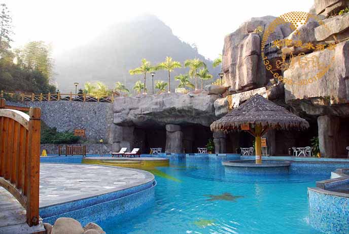 重慶水泥假山制作精品工程，北京淡水河谷假山制作樣板