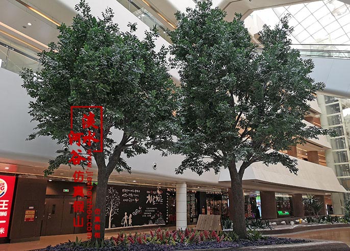 大堂仿真樹能做得和真樹一樣嗎，淡水河谷真實案列