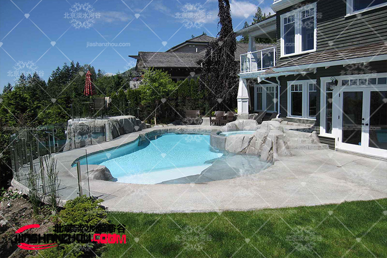 雙月灣檀悅豪生度假酒店塑石假山在線真實自然f景