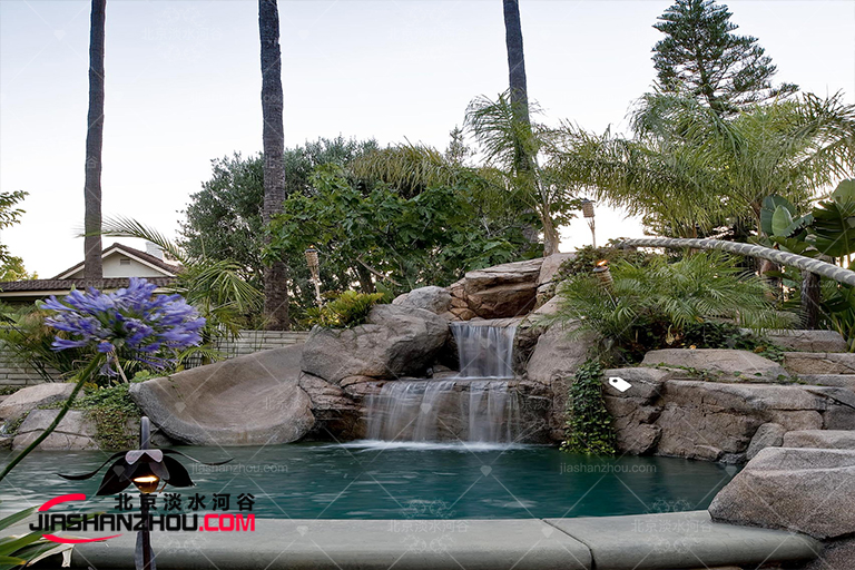 塑石假山蓬勃發展逐漸替代真正的石山