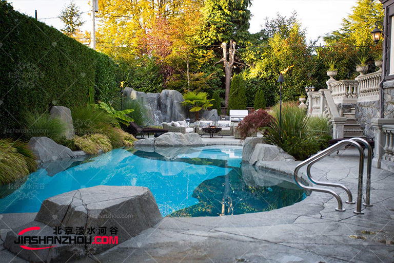 上海璞麗酒店全新創(chuàng)設(shè)塑石假山室內(nèi)外景觀布局圖