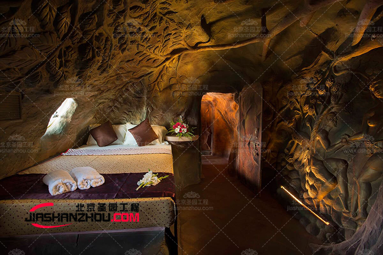 重慶巴南區人造巖洞旅館室內溶洞景觀設計
