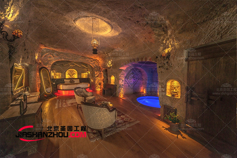 穿越時空領略窯洞民宿酒店原始的燈光浪漫