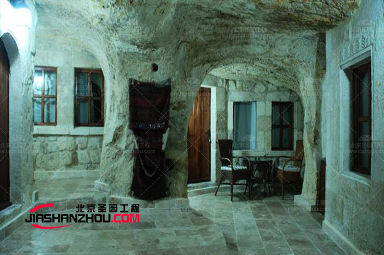 仿真洞穴主題酒店住在“洞”里有花園有森林簡直現實版龍貓