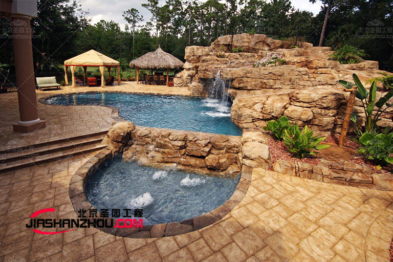 漳州龍文區人工水泥塑石假山景觀集設計制作于一體