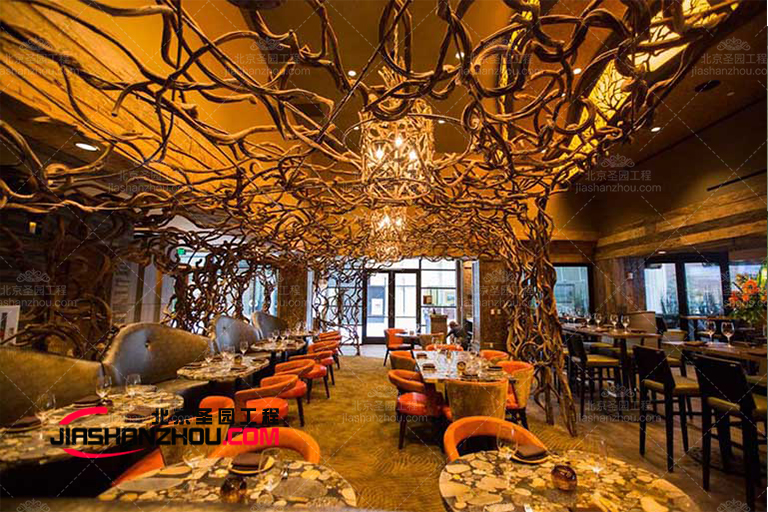 第四維屋頂花園咖啡廳人造仿真樹植物