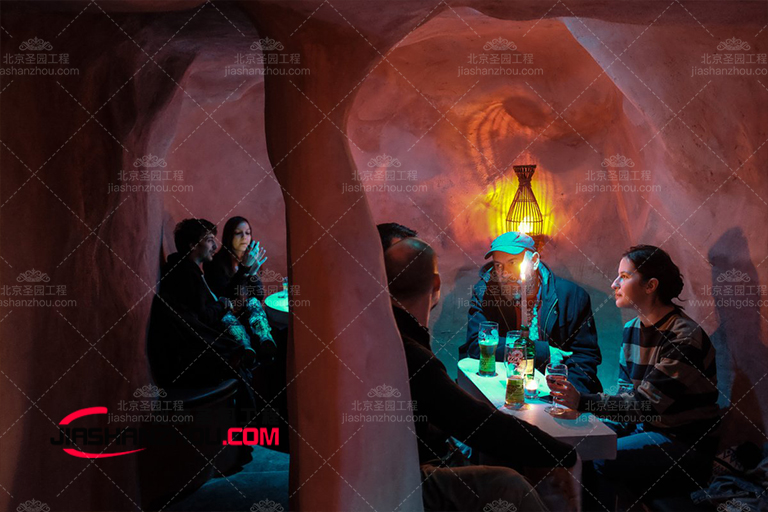 徐州孔雀城小區仿真鹽洞餐廳工程施工