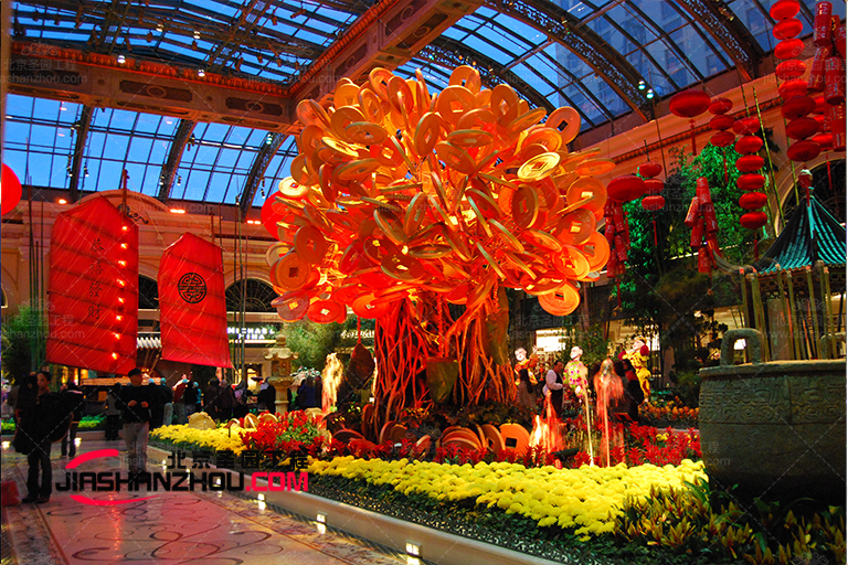 上海世博會現場夏天的花朵和仿真樹設計項目掠影