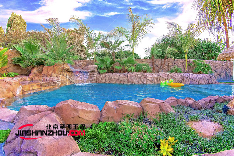 徐州萬達(dá)廣場人工TCP塑石假山景觀工程開工