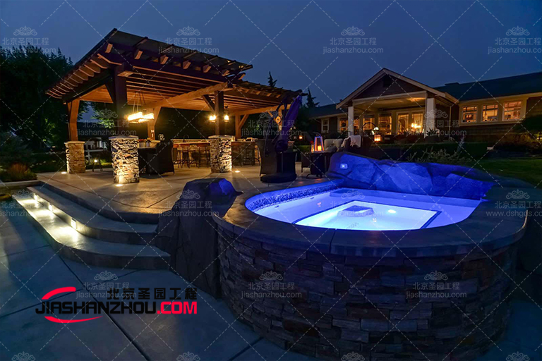 合肥某屋頂花園塑石假山景觀制作效果圖