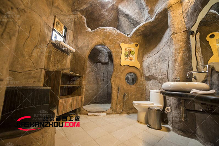 仿真山洞浴室容器水槽設(shè)計(jì)具體施工過程