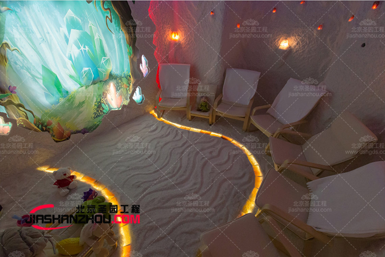 仿真洞穴鹽療酒店是創(chuàng)造無縫外觀的簡主義空間