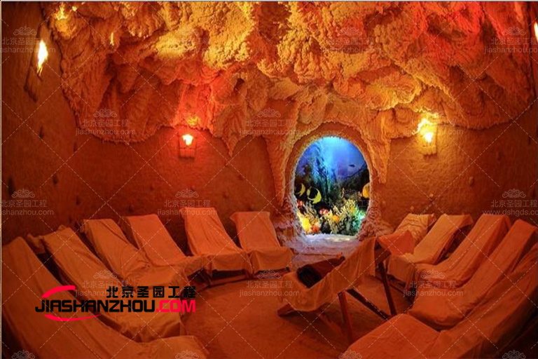 美麗的法國鄉村式現代養生鹽洞酒店設計制作