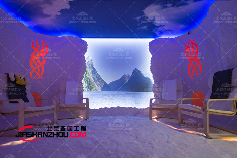 鹽洞汗蒸鹽療房使用暖色調(diào)來實現(xiàn)現(xiàn)代亞洲f 格