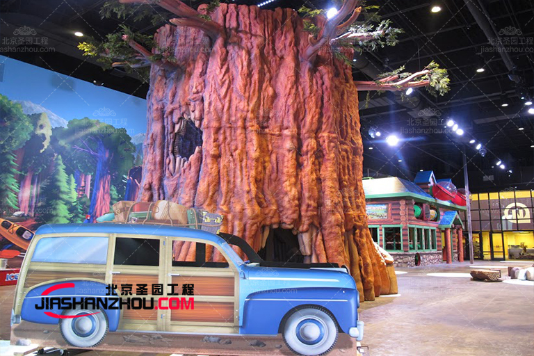 南昌卡樂主題樂園人造卡通仿真樹包裝項目完工