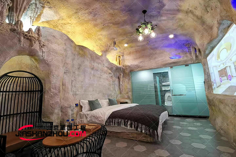 有助仿古山洞主題酒店室內睡眠的顏色設計