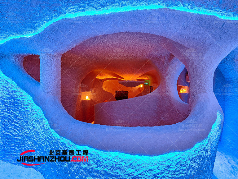 彩色主題法式現代養生鹽浴鹽療汗蒸房