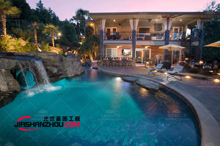 水泥假山融入自然可以隨意安裝可變性強