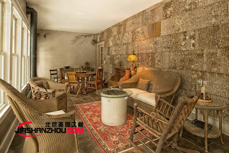 上海大型仿真樹皮酒店裝修裝飾 開啟綠色森林生態度假樹屋模式