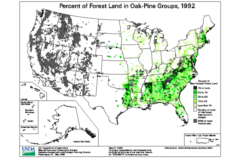 橡樹(shù)類型地圖.jpg 橡樹(shù)類型地圖