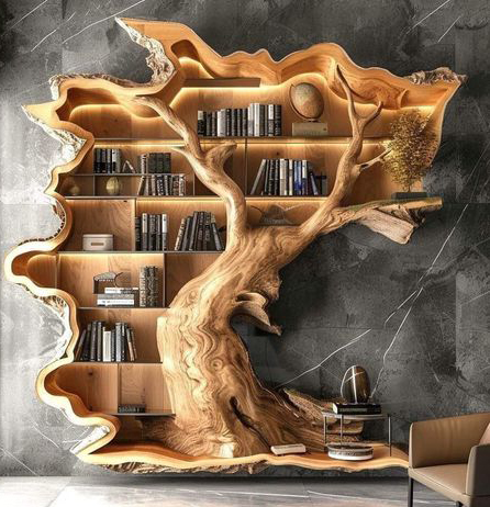 水泥仿木書(shū)架.jpg 水泥仿木書(shū)架