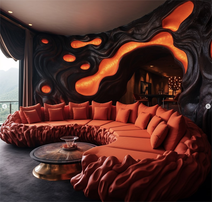 仿木藝術(shù)客廳