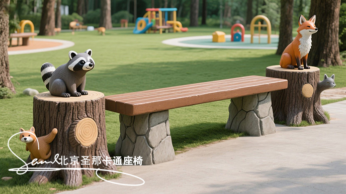 水泥仿木坐凳.jpeg 水泥仿木坐凳