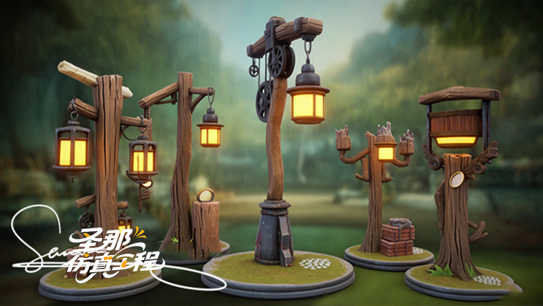 水泥仿木燈桿.jpg 水泥仿木燈桿