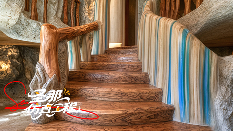 水泥仿木樓梯.jpg 水泥仿木樓梯