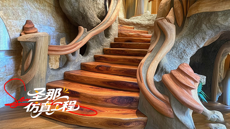 水泥仿木樓梯.jpg 水泥仿木樓梯