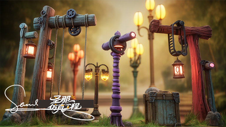 水泥仿木燈桿.jpg 水泥仿木燈桿